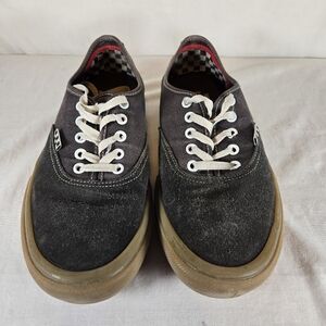 Vans Off The Wall Suede Canvas Skate Tennis Shoes Gray Mens 9.5 Gum Rubber Sole